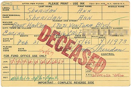 Lot #914 Actresses Registration Cards - Image 3