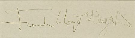 Lot #540 Frank Lloyd Wright Signature - Image 2