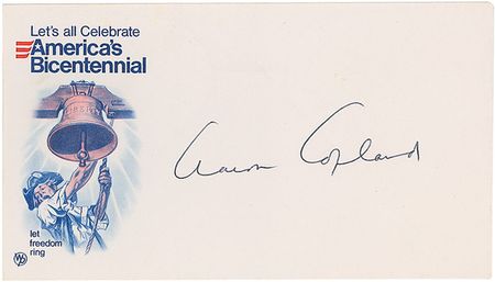 Lot #650 Aaron Copland - Image 1
