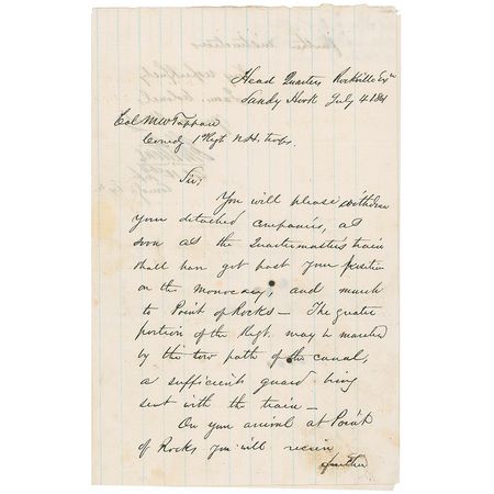Lot #349 Charles P. Stone Signed Letter - Image 1