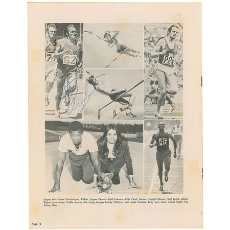 Lot #1479 Steve Prefontaine: Signed program from Prefontaine?s record-breaking Sunkist meet - Image 1
