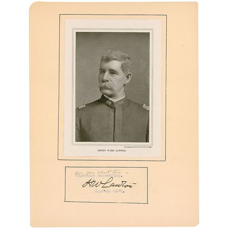 Lot #334 Henry W. Lawton Signature - Image 1