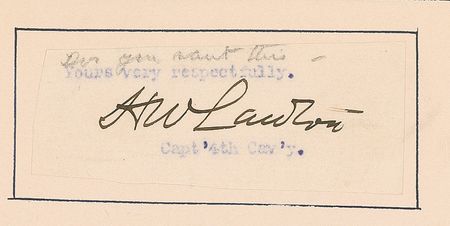 Lot #334 Henry W. Lawton Signature - Image 2