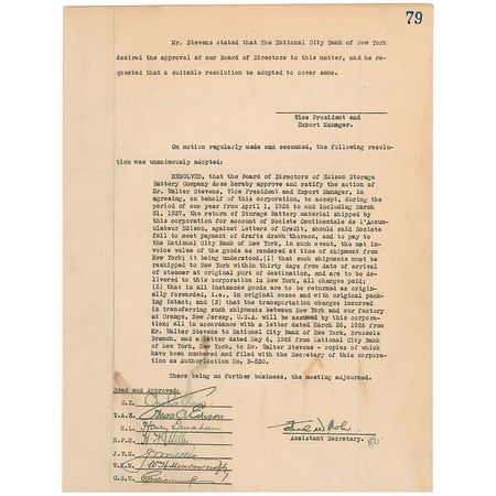 Lot #195 Thomas Edison Signed Document - Image 2