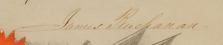 Lot #9 James Buchanan Signed Document - Image 2