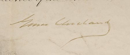 Lot #21 Grover Cleveland Signed Document - Image 2