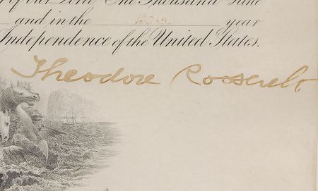 Lot #124 Theodore Roosevelt Signed Document - Image 2