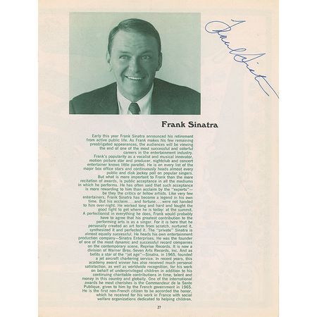 Lot #709 Frank Sinatra and Sammy Davis Jr Program - Image 2