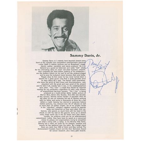 Lot #709 Frank Sinatra and Sammy Davis Jr Program - Image 3