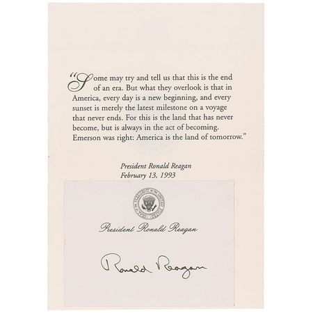 Lot #107 Ronald Reagan Signature - Image 2