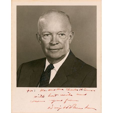 Lot #34 Dwight D. Eisenhower Signed Photograph