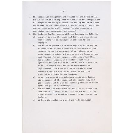 Lot #628 Beatles: George Harrison: Harrison hires a gardener for his Friar Park estate - Image 2