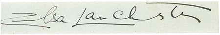 Lot #1010 Elsa Lanchester Signature - Image 1