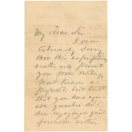 Lot #99 Franklin Pierce Handwritten Letter Signed - Image 1