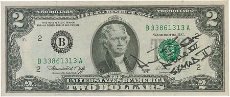 Lot #387 Jim Irwin and Alan Bean Currency - Image 2