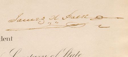 Lot #101 James K. Polk and James Buchanan: Unissued Polk and Buchanan ship’s papers - Image 2