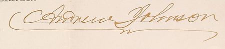 Lot #67 Andrew Johnson Signed Document - Image 2