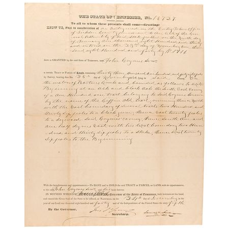 Lot #102 James K. Polk Signed Document - Image 1