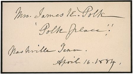 Lot #103 Sarah Polk Signature - Image 2