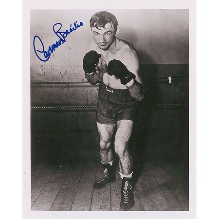 Lot #1478 Willie Pep and Carmen Basilio Signed Photographs - Image 2