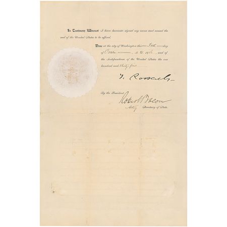 Lot #127 Theodore Roosevelt: TR employs his newly-negotiated extradition treaty with Great Britain to bring a fugitive criminal to justice - Image 2