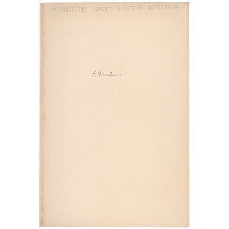 Lot #202 Albert Einstein Book - Image 1