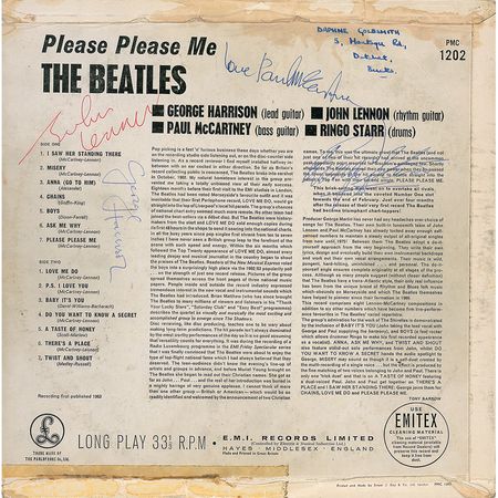 Lot #627 Beatles: The Fab Four sign their smash debut album - Image 1