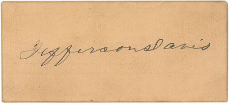 Lot #180 Jefferson and Varina Davis Signatures - Image 1