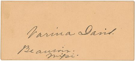 Lot #180 Jefferson and Varina Davis Signatures - Image 2