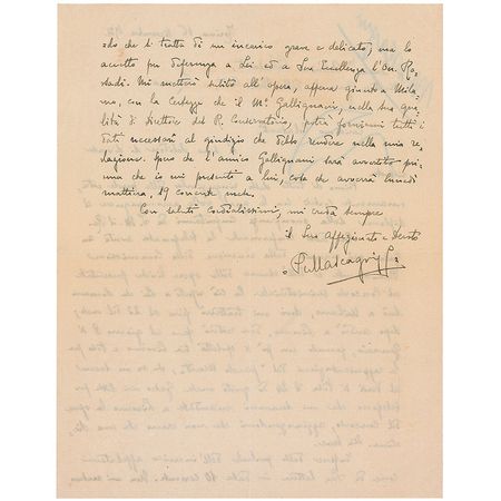 Lot #607 Pietro Mascagni Handwritten Letter Signed - Image 2