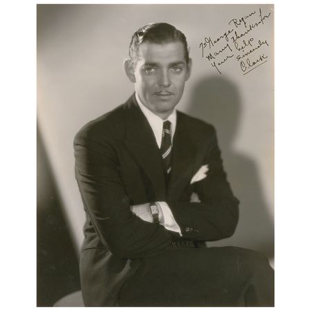 Lot #1289 Clark Gable: A portrait for his assistant director on Key to the City - Image 1