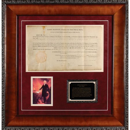 Lot #83 James Madison Signed Document - Image 1