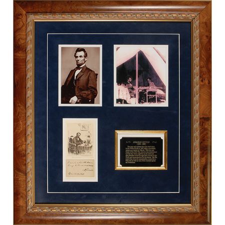 Lot #80 Abraham Lincoln: An intriguing note penned less than a month before his assassination: ?I wish what the bearer brings to be done at once? - Image 1
