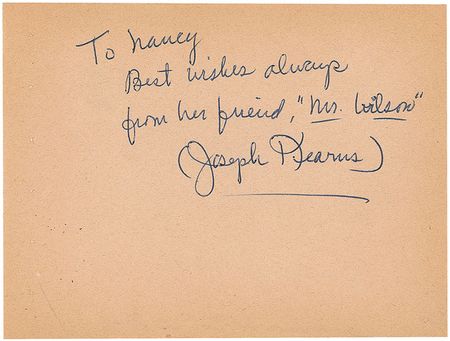 Lot #1004 Joseph Kearns: Extremely scarce signature of “Mr. Wilson,” Joseph Kearns - Image 1