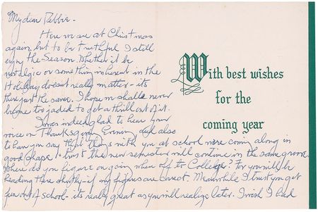 Lot #1083 Edward Van Sloan: Ultra-rare handwritten letter from Dracula?s Van Helsing - Image 1