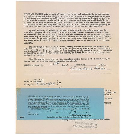 Lot #1058 George Sanders: First full ?George Henry Sanders? signature we have ever seen - Image 2