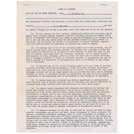 Lot #1056 Nicholas Ray Signed Document - Image 1