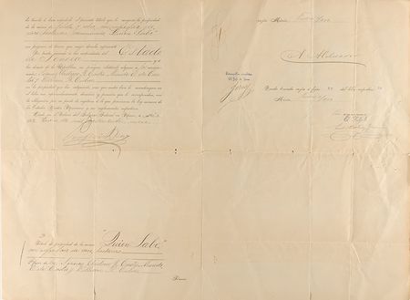 Lot #187 Porfirio Diaz Signed Document - Image 2