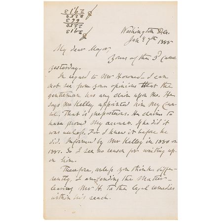 Lot #330 Joseph E. Johnston: Twenty years after the Civil War, Johnston notes General Longstreet?s order book of the Battle of Seven Pines ?contradicts my report of the battle? - Image 3