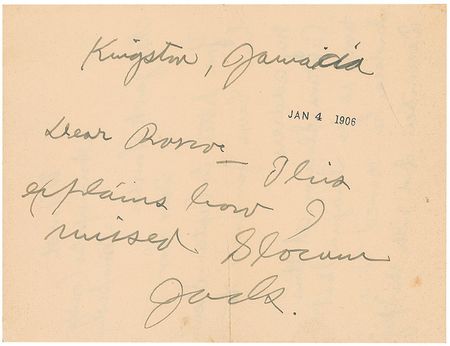 Lot #471 Jack London: London tries to reach Captain Slocum, his inspiration to build the ‘Snark’ - Image 1