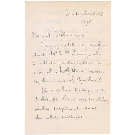 Lot #473 Henry Wadsworth Longfellow: “I thought there was something rather suspicious about the whole business” - Image 1