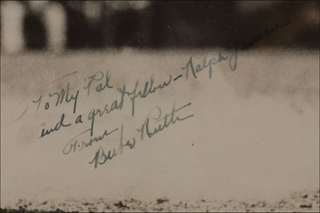 Lot #1482 Babe Ruth: An enormous portrait inscribed to a Chicago speakeasy owner, one of only a handful of oversized portraits known to exist, quite possibly the first one offered since the Halper collection - Image 2