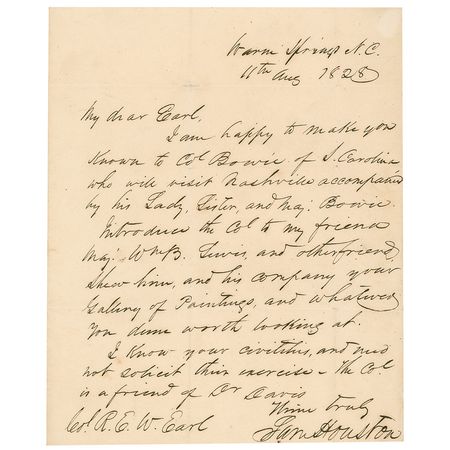 Lot #230 Sam Houston Handwritten Letter Signed - Image 1