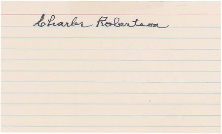 Lot #1468 Charlie Robertson Signatures - Image 1