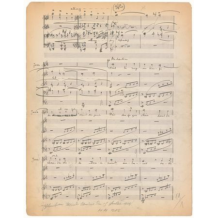 Lot #634 Nadia Boulanger: Lengthy musical manuscript by the renowned composer and lifelong teacher - Image 3