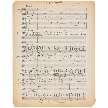 Lot #634 Nadia Boulanger: Lengthy musical manuscript by the renowned composer and lifelong teacher - Image 4
