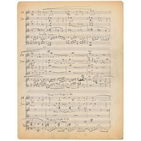 Lot #634 Nadia Boulanger: Lengthy musical manuscript by the renowned composer and lifelong teacher - Image 5