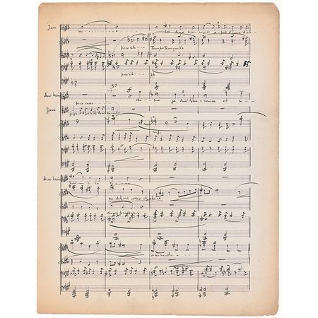 Lot #634 Nadia Boulanger: Lengthy musical manuscript by the renowned composer and lifelong teacher - Image 6