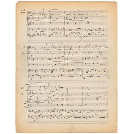 Lot #634 Nadia Boulanger: Lengthy musical manuscript by the renowned composer and lifelong teacher - Image 7