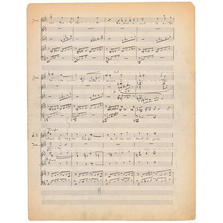 Lot #634 Nadia Boulanger: Lengthy musical manuscript by the renowned composer and lifelong teacher - Image 8